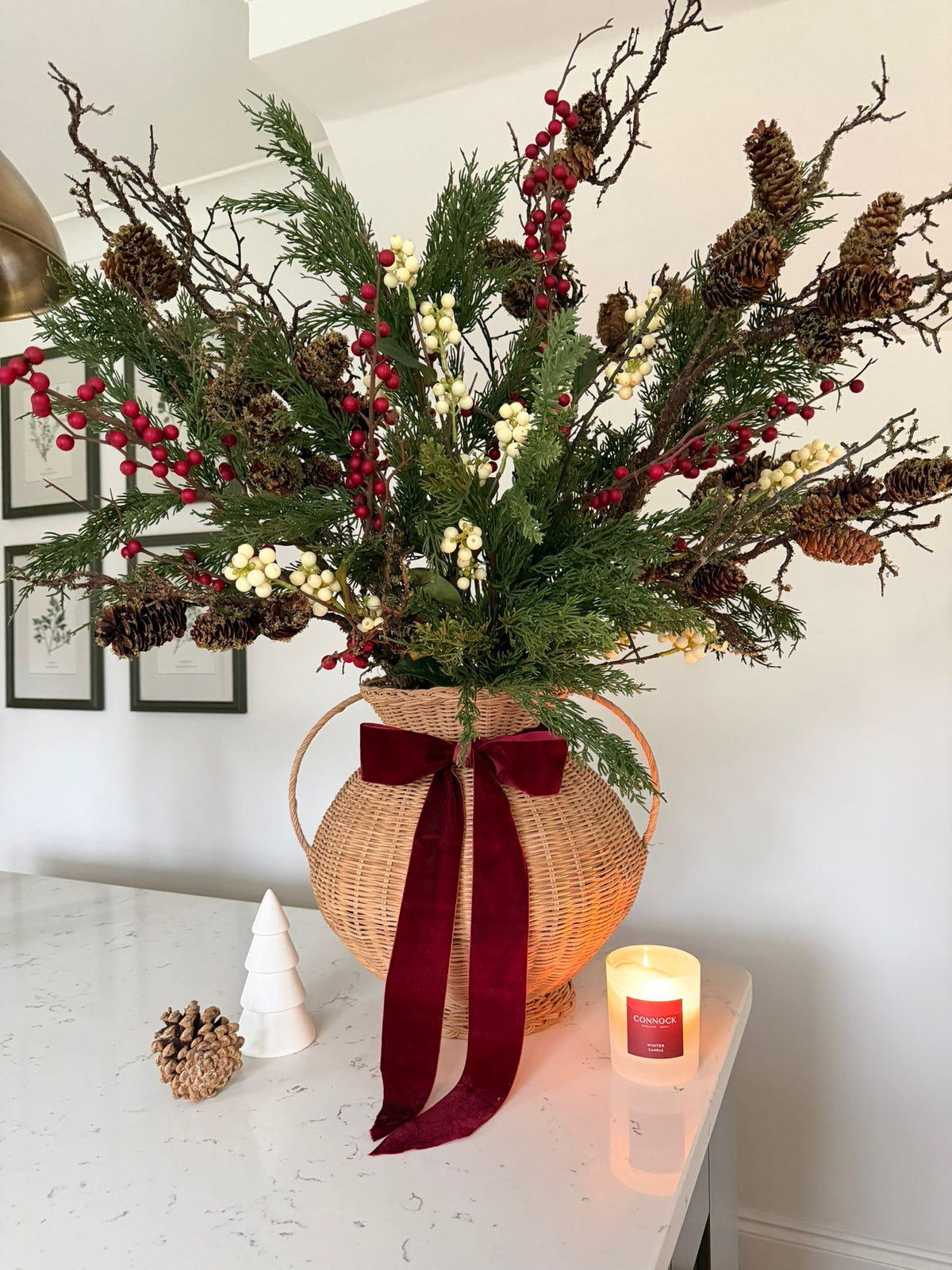 Tall Red Berry Stems