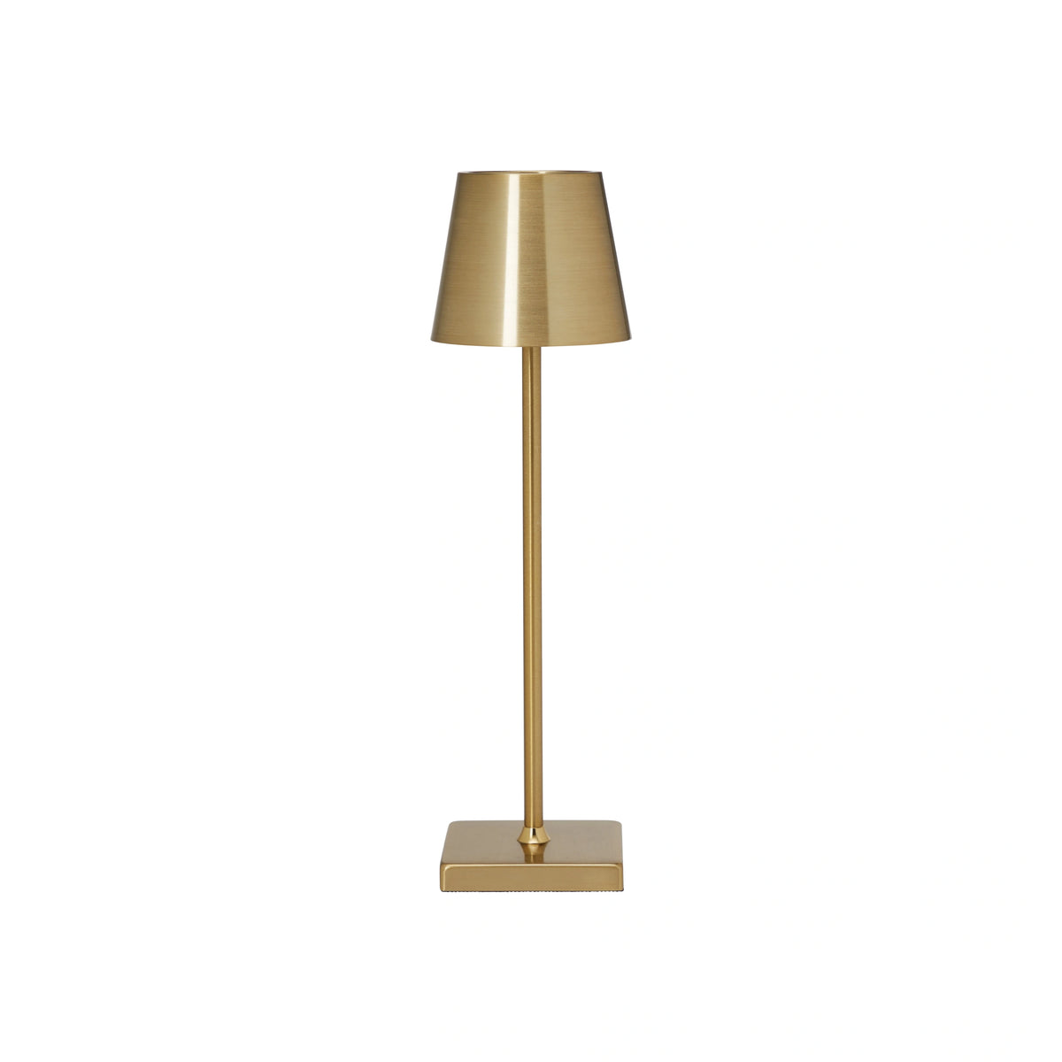 Slimline Brass LED Table Lamp – Rechargeable Cordless Lamp