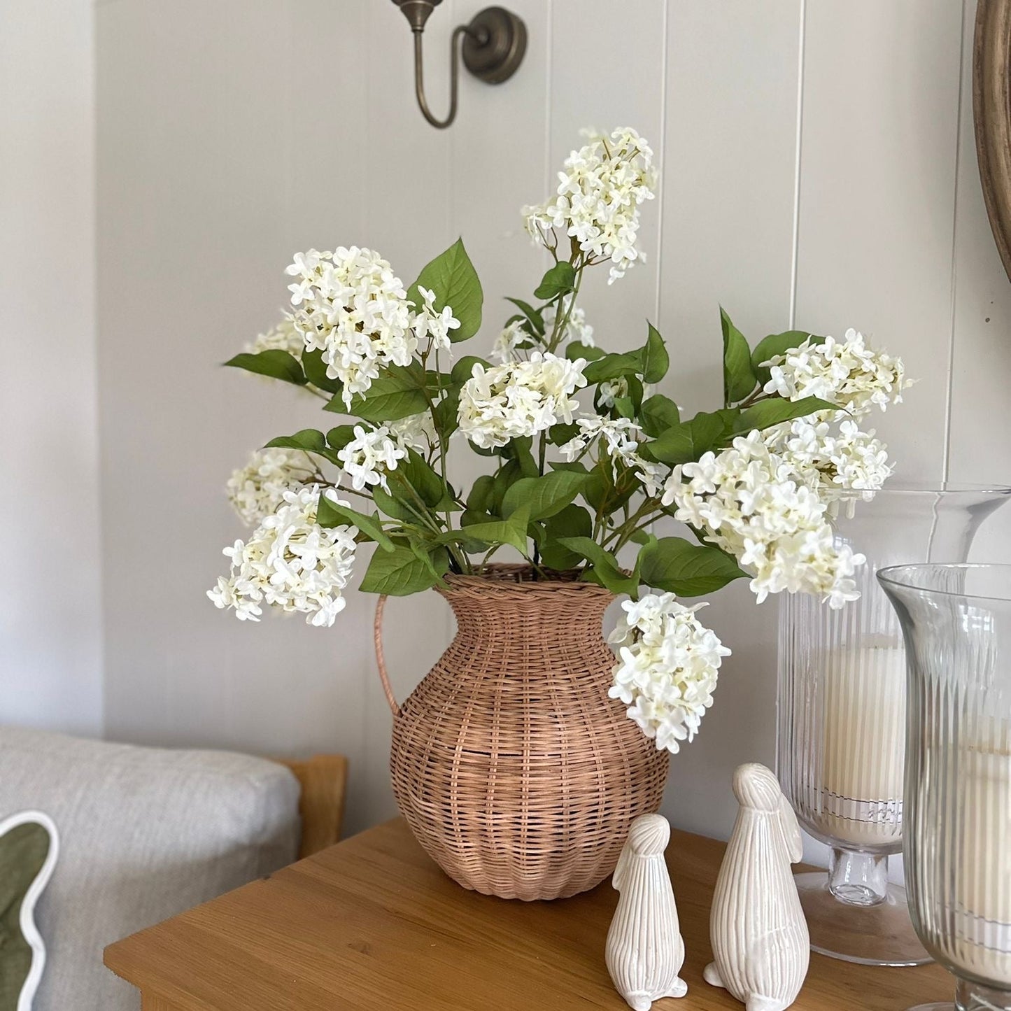 Faux Hydrangeas Spear Spray