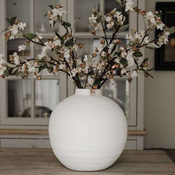 Tiber Matt White Ceramic Vase