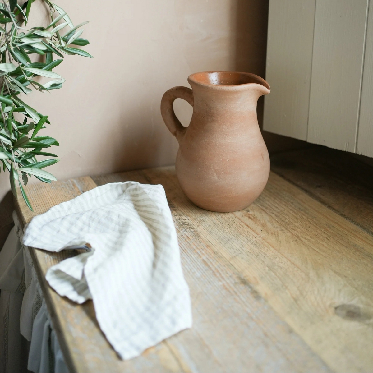 Tuscan terracotta jug, alternate view