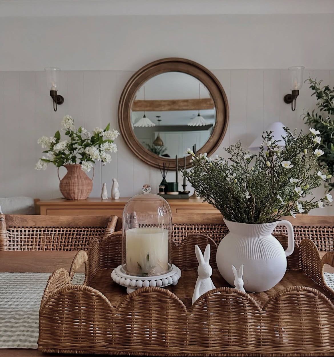 Faux Hydrangeas Spear Spray