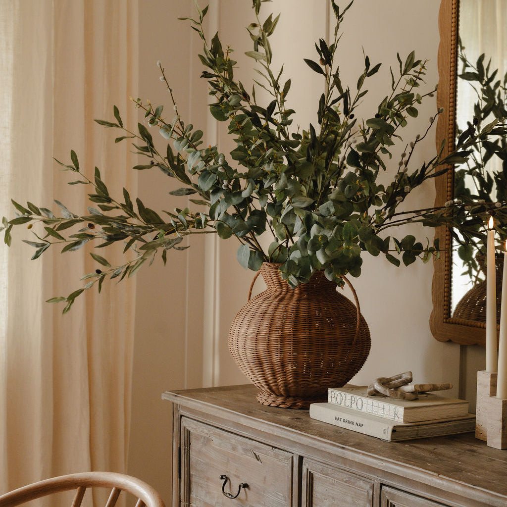 Woven Wicker Vase Large
