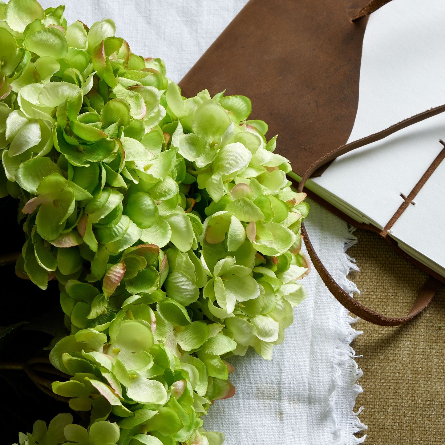 Green Artificial Hydrangea Bouquet Save 30% Limited Time Only