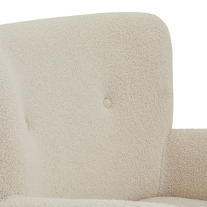Boucle Lounge Chair Cream