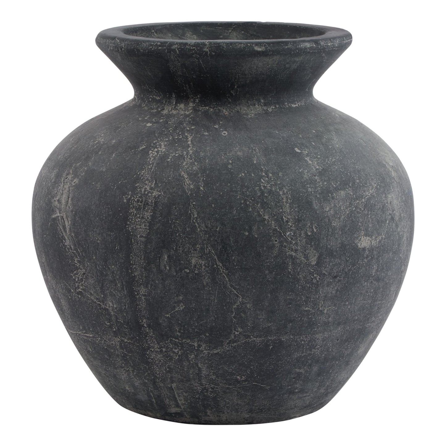 Grey Stone Fluted Vase