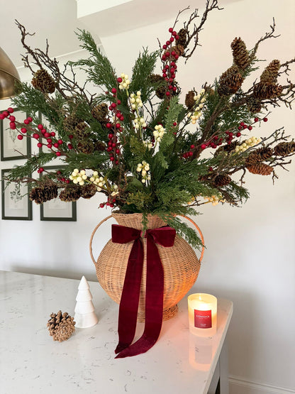Tall Red Berry Stems