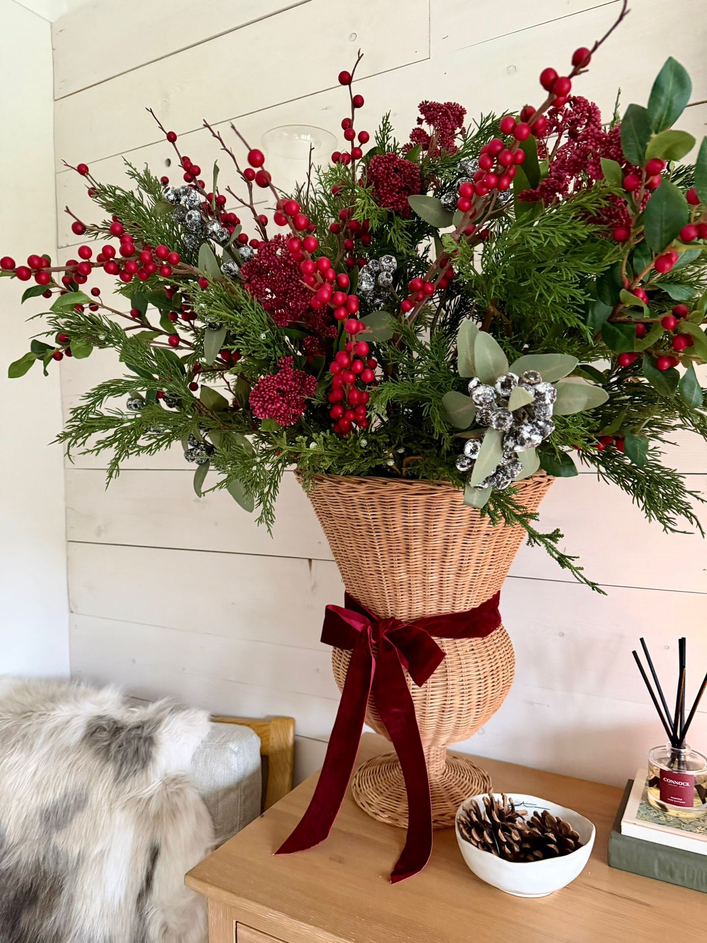 Tall Red Berry Stems