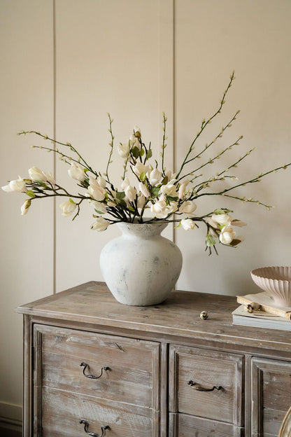 Luxury Tall White Faux Magnolia
