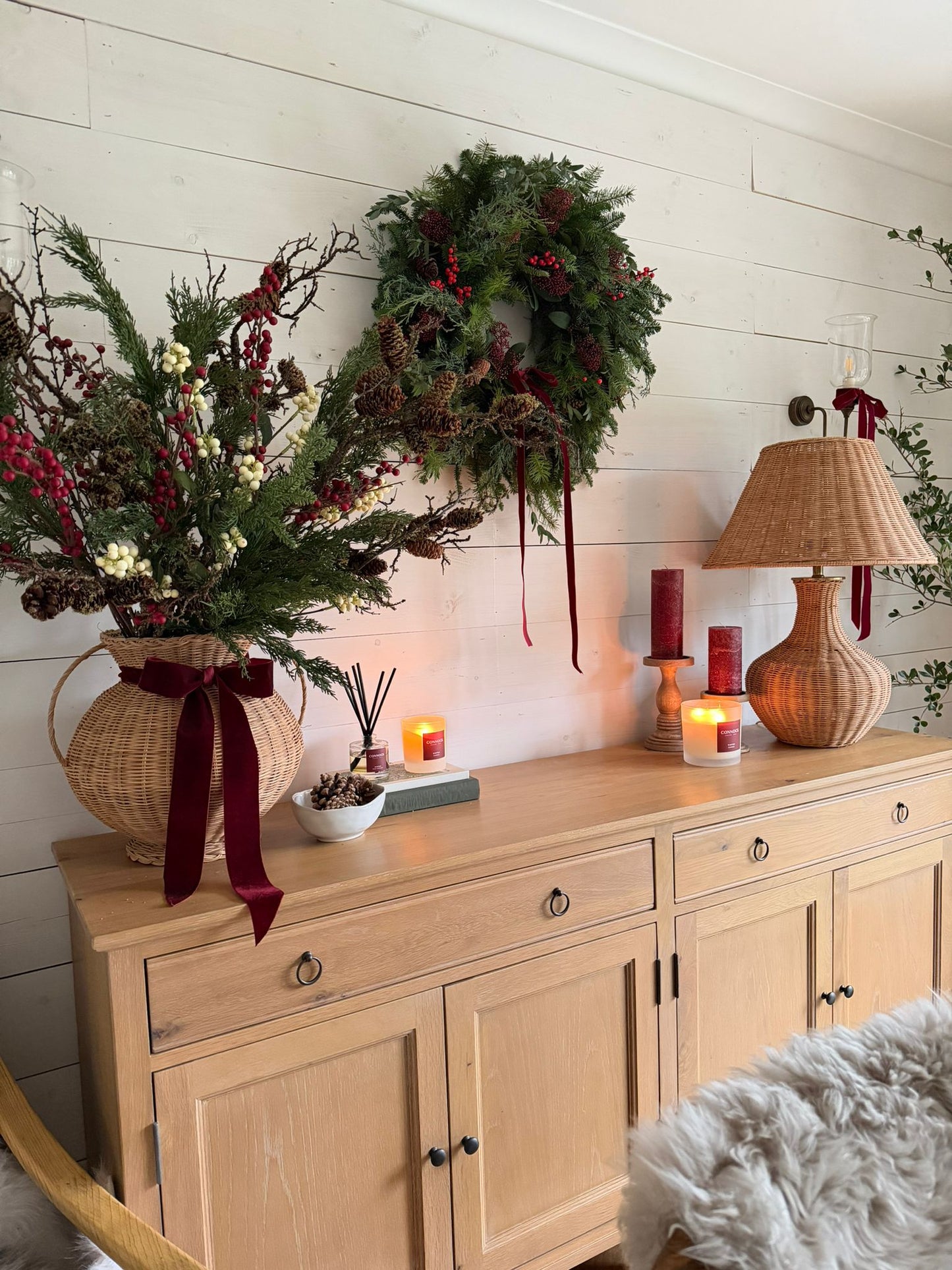 Tall Red Berry Stems