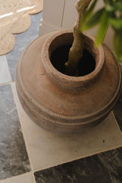 Terracotta Rustic Brown Roman Style Water Pot Small