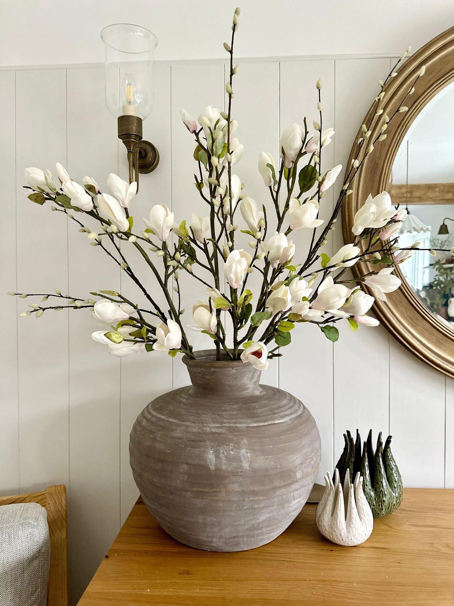 Luxury Magnolia and Pussy Willow Spring Arrangement by My Millennium Maison