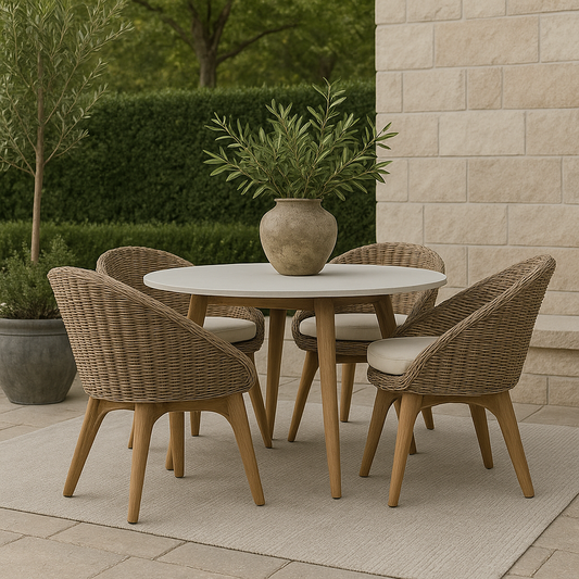 Avena 4 Seater Round Dining Set