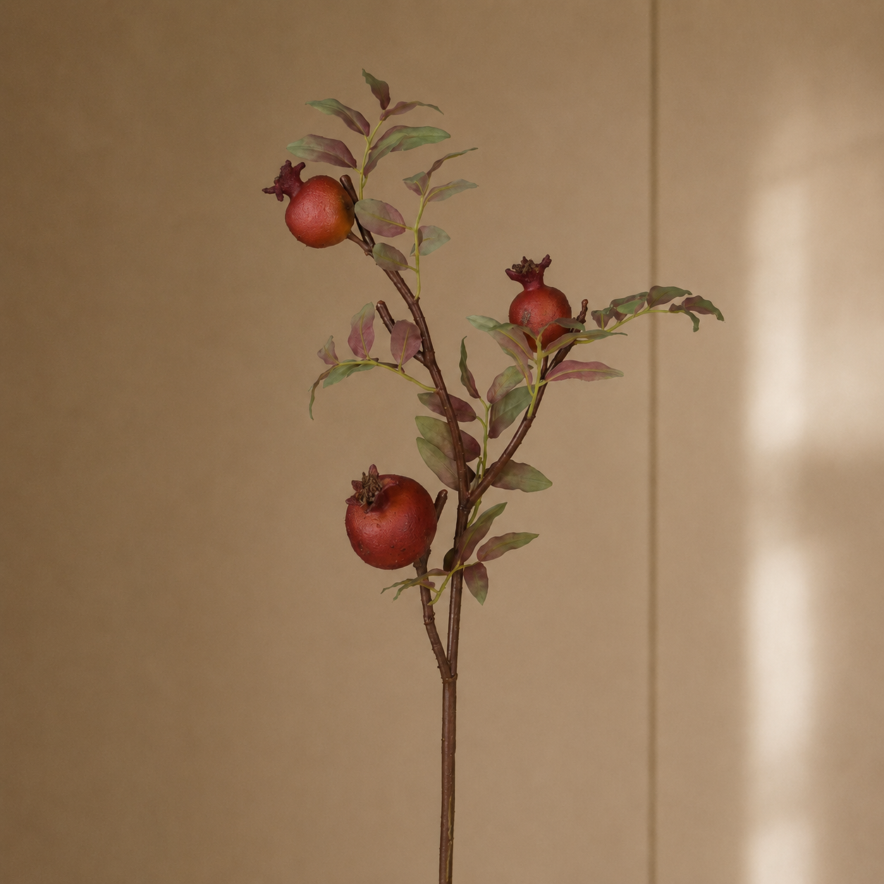 Dry Look Artificial Pomegranate Spray