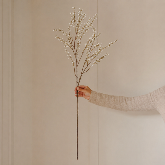 Artificial White Willow Spray