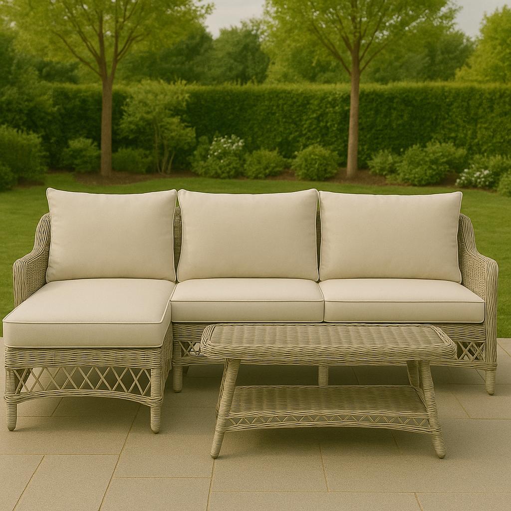 Menton Chaise Set Stone