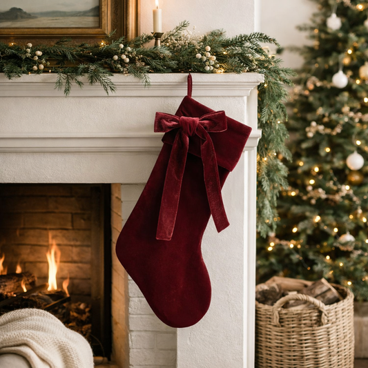 Velvet Stocking Burgundy