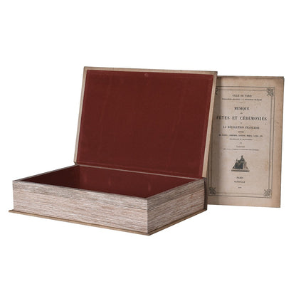 Set of 2 Antique Styling Book Boxes