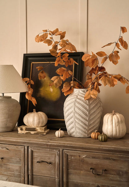 Set of 3 cast resin pumpkins in mixed colours