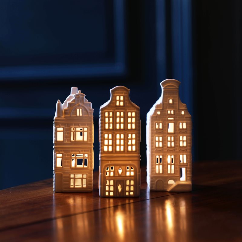 Set of 3 Ceramic Amsterdam Houses Pre-Order Mid October