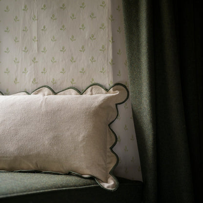 Scallop Cushion – Moss