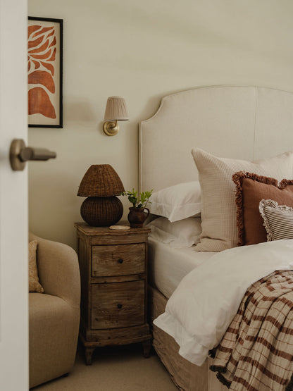 Small rattan table lamp