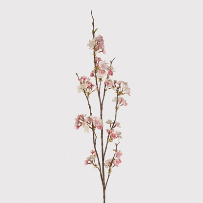 Pink and Cream Cherry Ruffled Blossom Spray