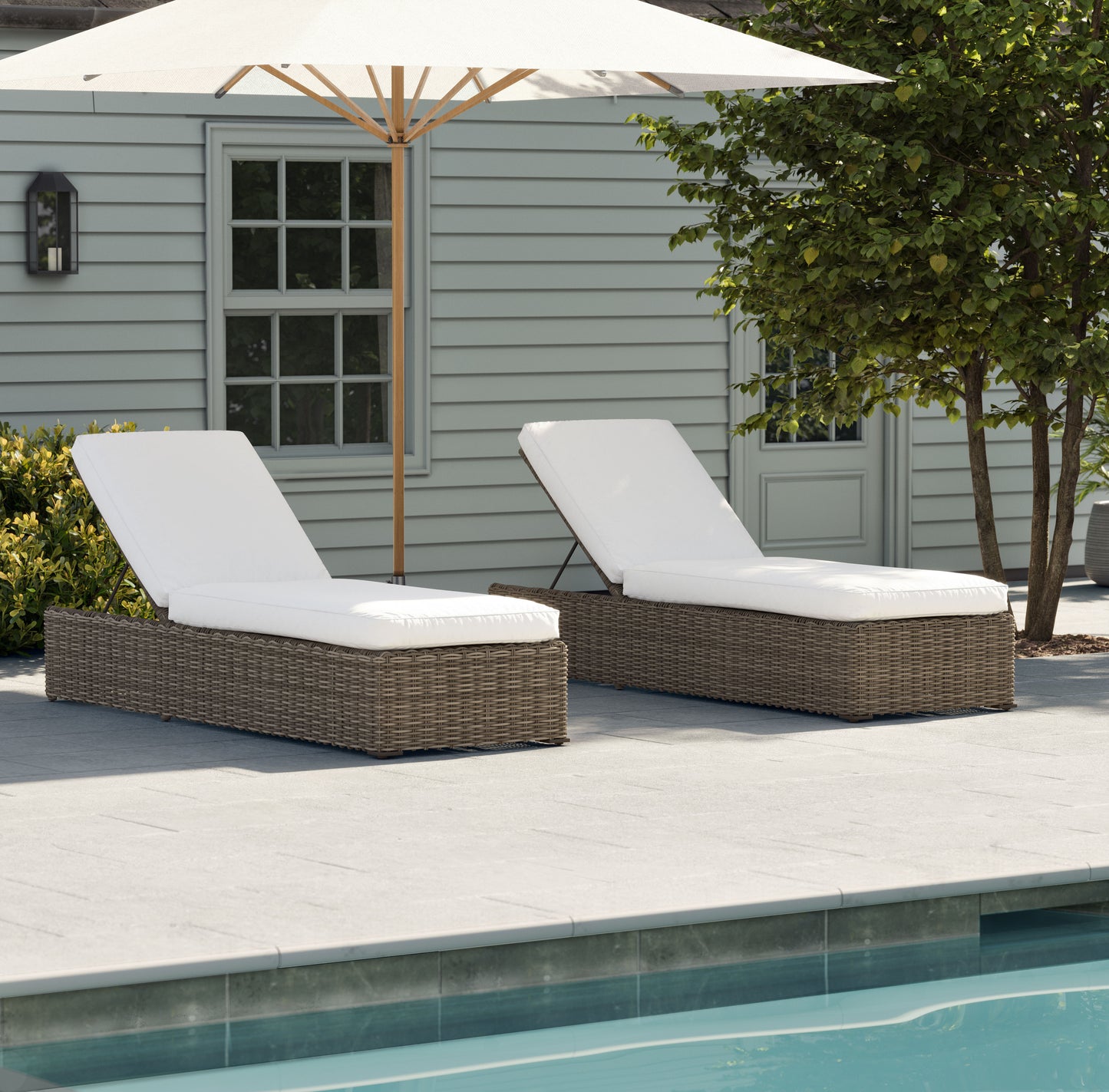 Paros Rattan Sun Lounger
