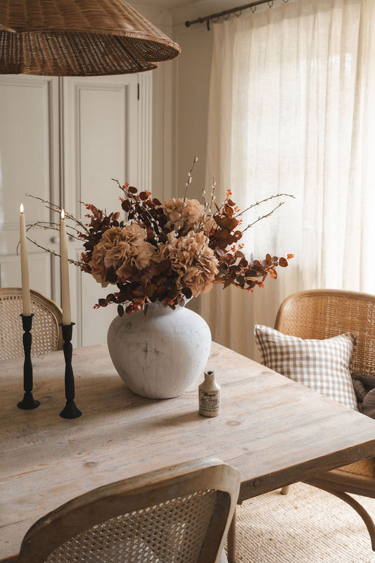 Antique Cream Hydrangea Arrangement