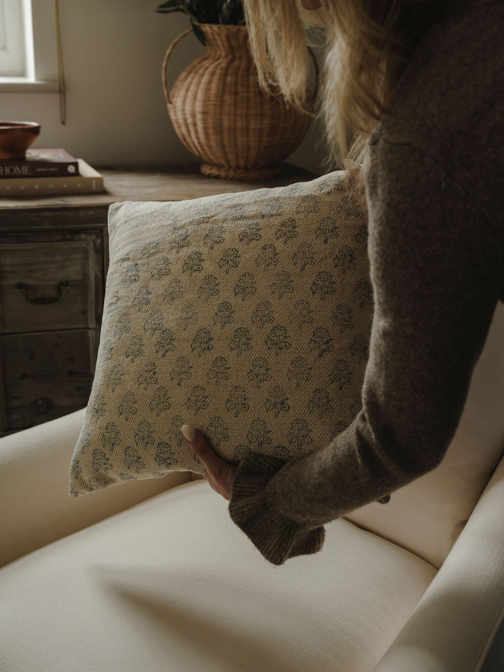 Clarendon Indigo Cushion