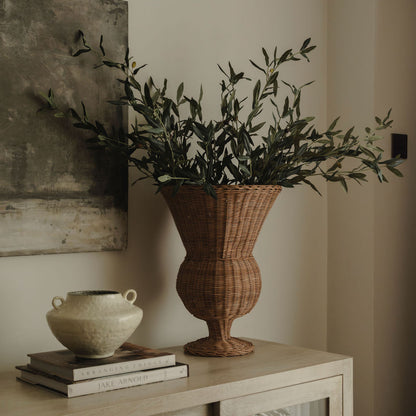 Rattan Urn & Olive Stem Bundle Worth £187 Bundle Price £150.00