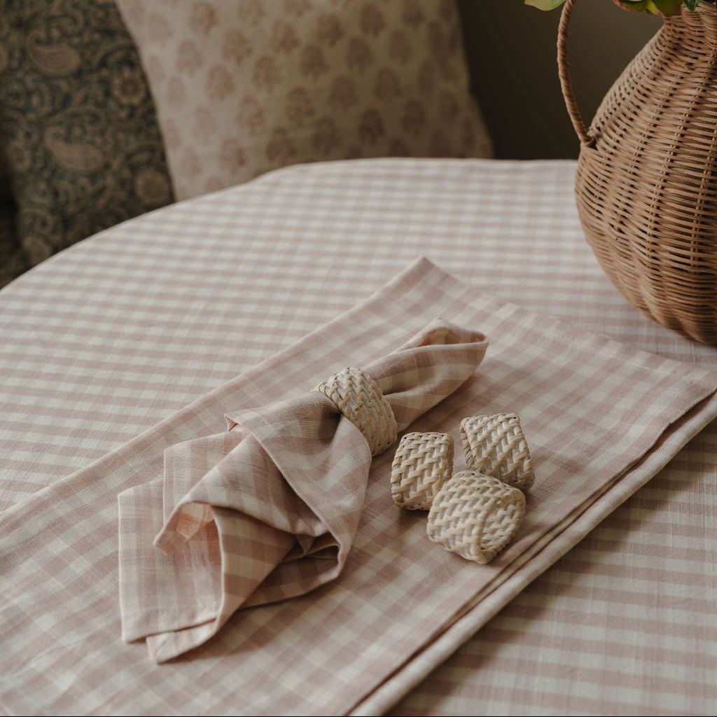 Set of Four Rattan Napkin Rings