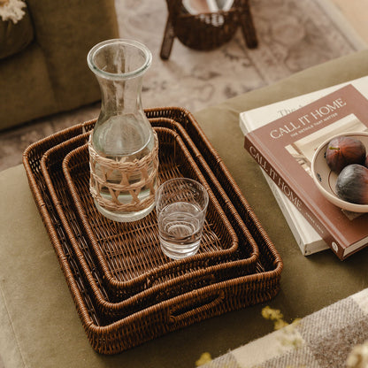 Ashford Faux Rattan Trays – Set of 3