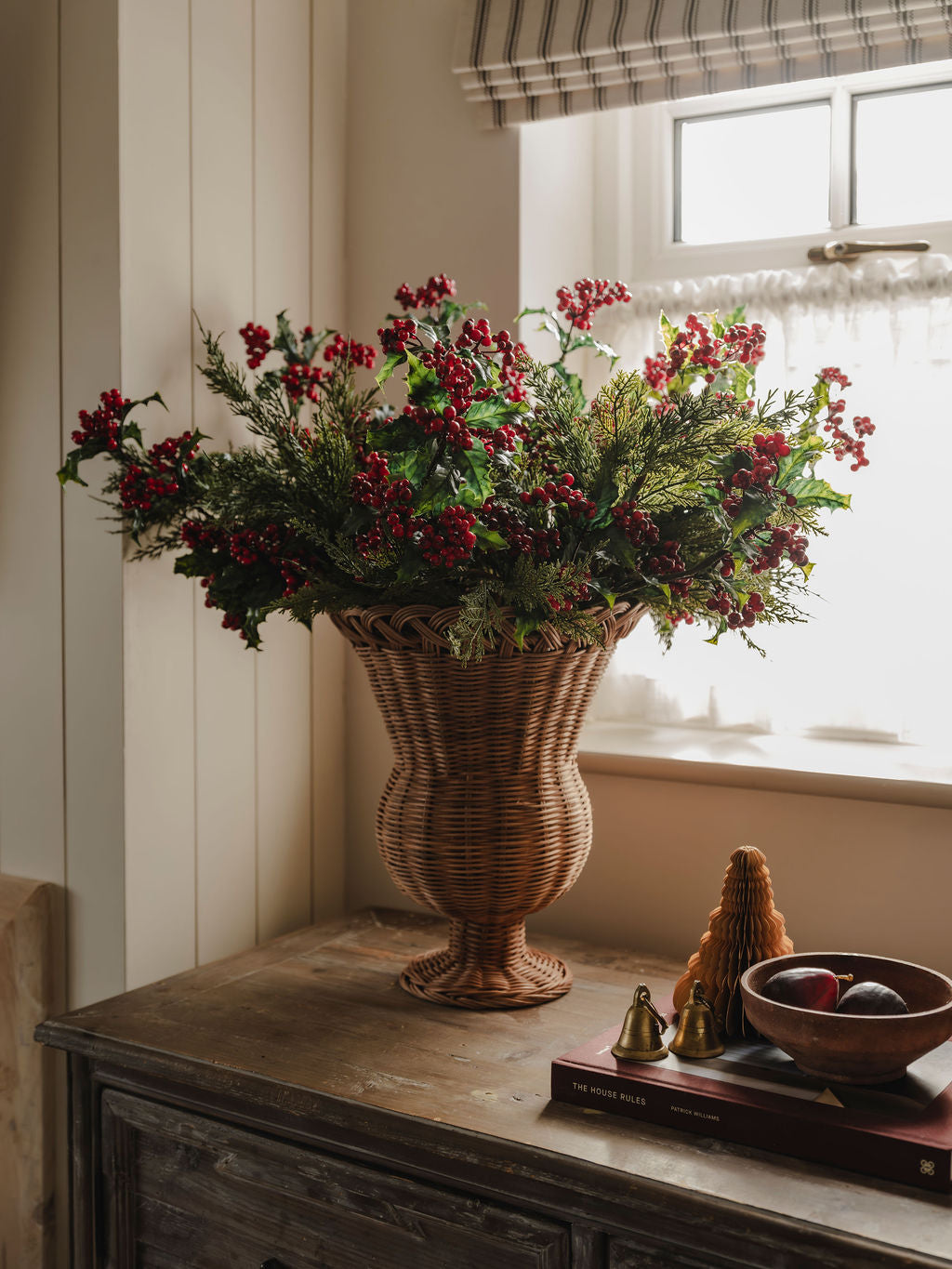 Small Rattan Urn Vase