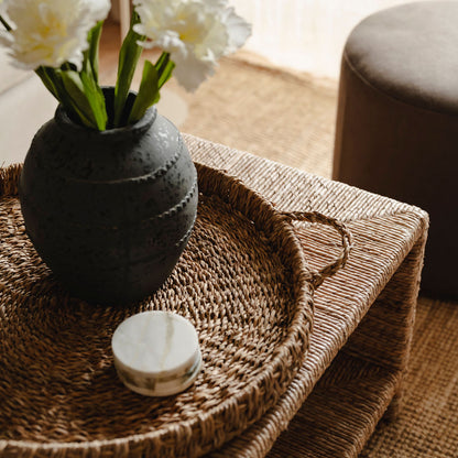 Large Round Seagrass Tray