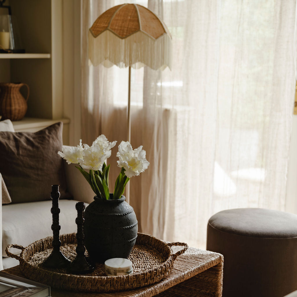 Large Round Seagrass Tray