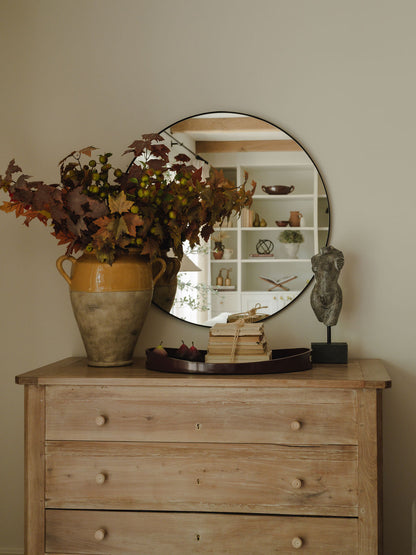 Six mixed autumn foliage arrangement with faux crab apples