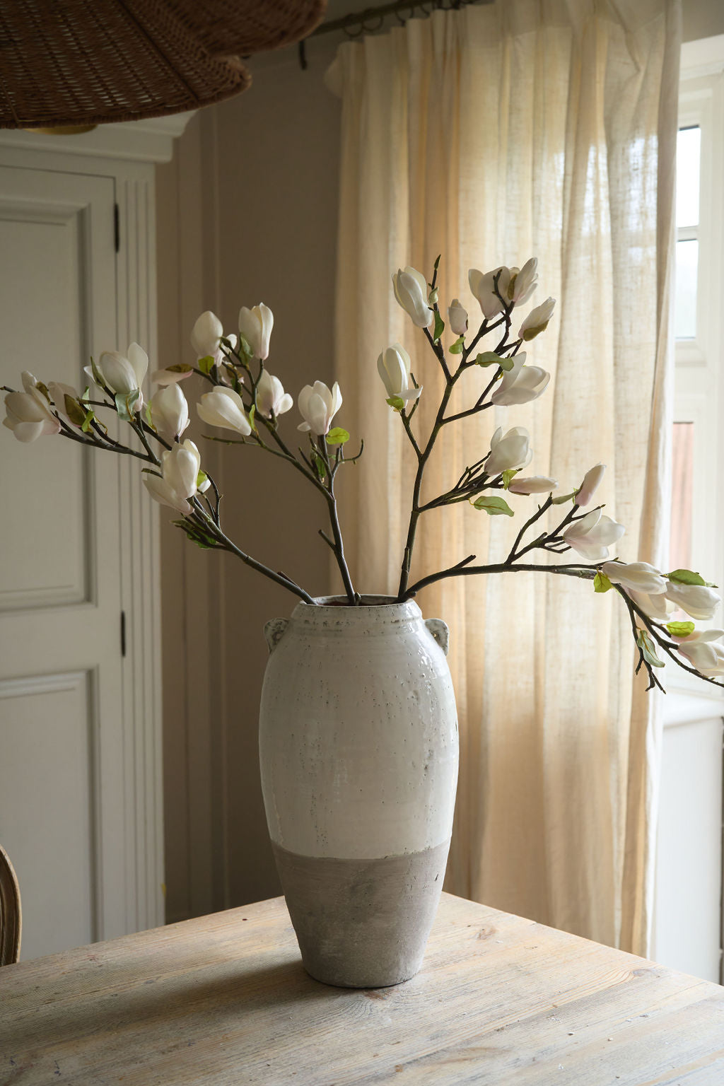 Luxury Tall White Faux Magnolia