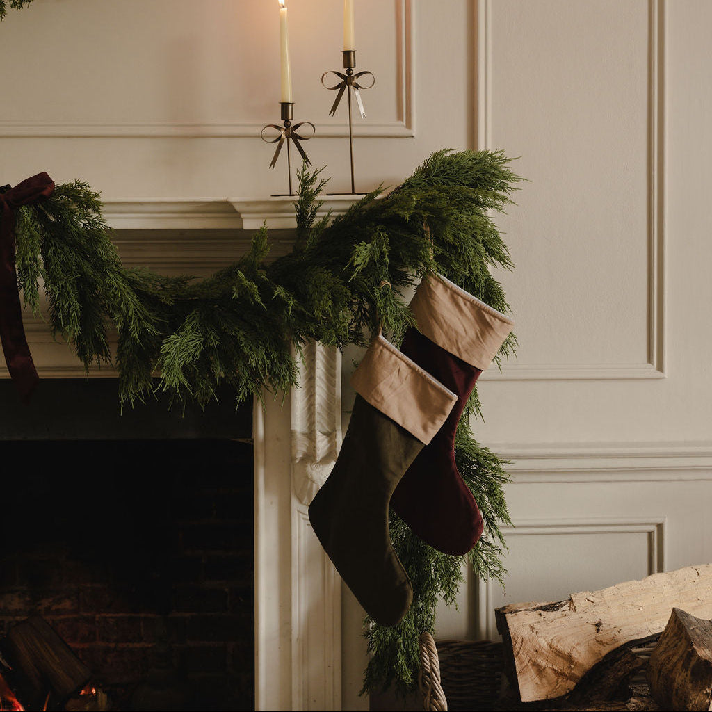 Emerald Green Velvet Stocking