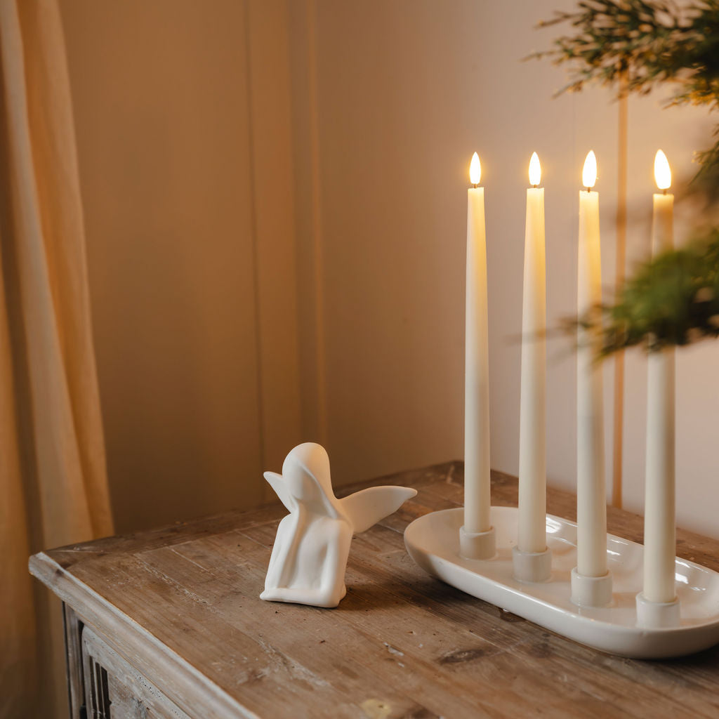 Ceramic Four-Candle Centerpiece Holder