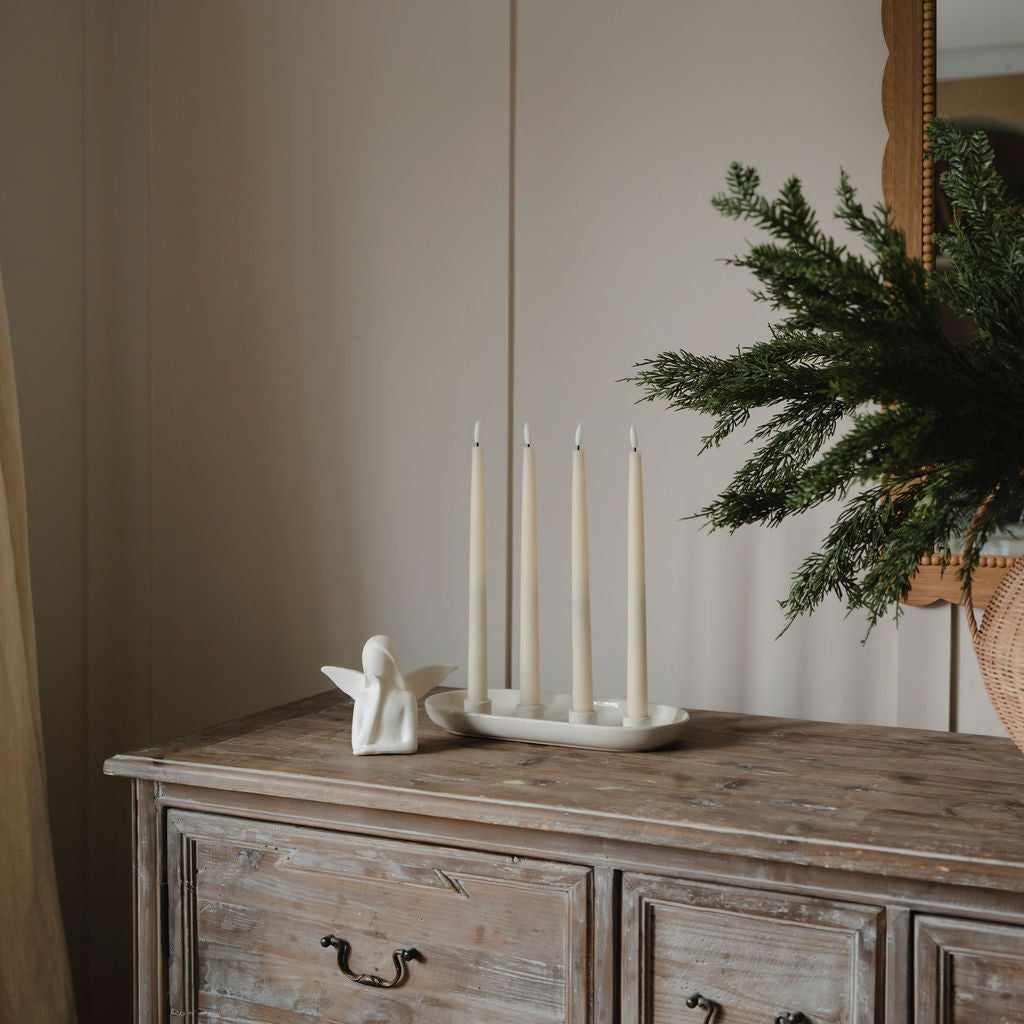 White Ceramic Light Up Angel