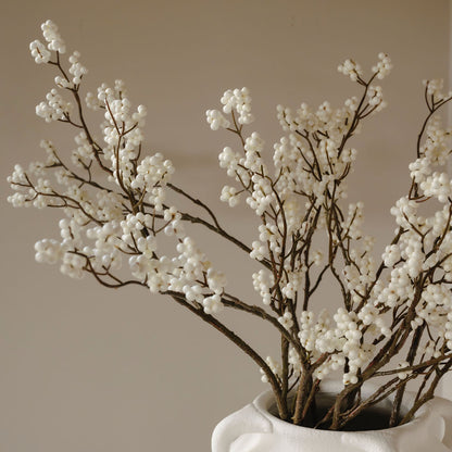 White Berry Branch Spray Tall