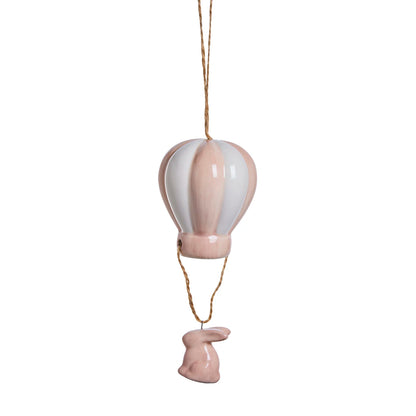 Set of 3 Ceramic Air Balloon Bunny