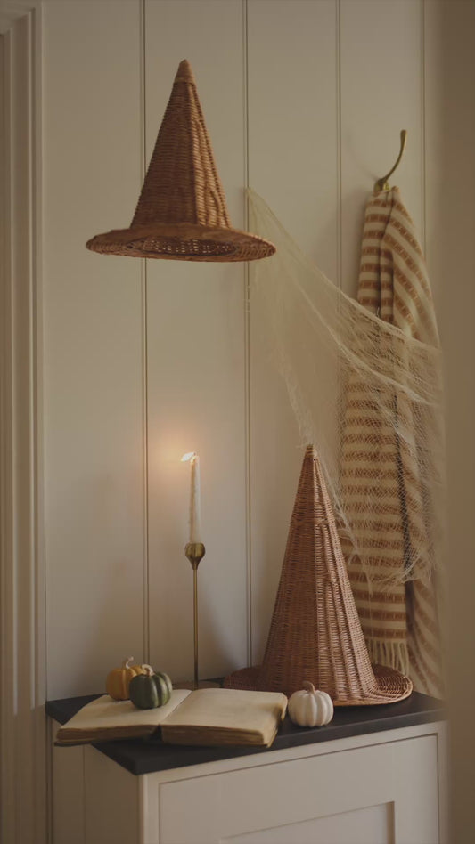 Set of 2 Woven Witches Hats