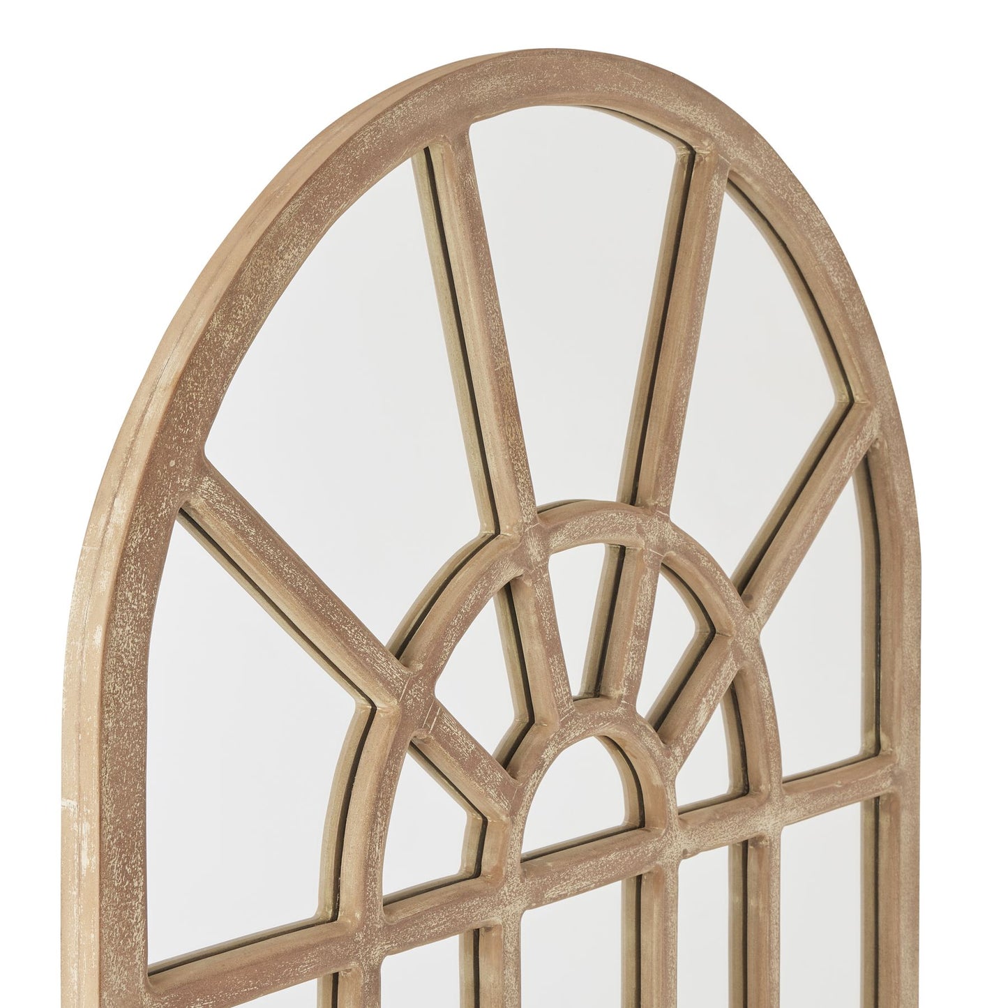 Evesham Collection Arched Paned Wall Mirror