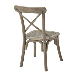 Evesham Collection Cross Back  Chair With Rush Seat