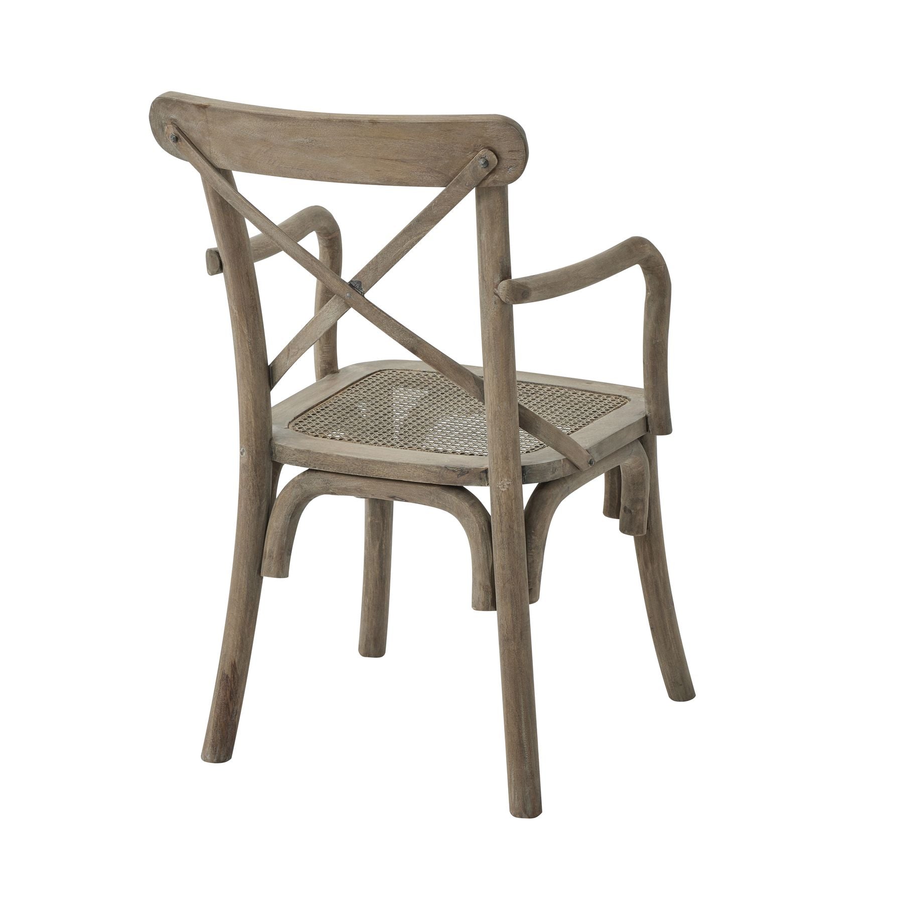 Evesham Cross Back Carver Chair With Rush Seat