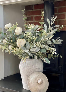 Stone Ginger Jar Grey Rustic for Artificial Flower Displays – Tilly and Ted  Homeware